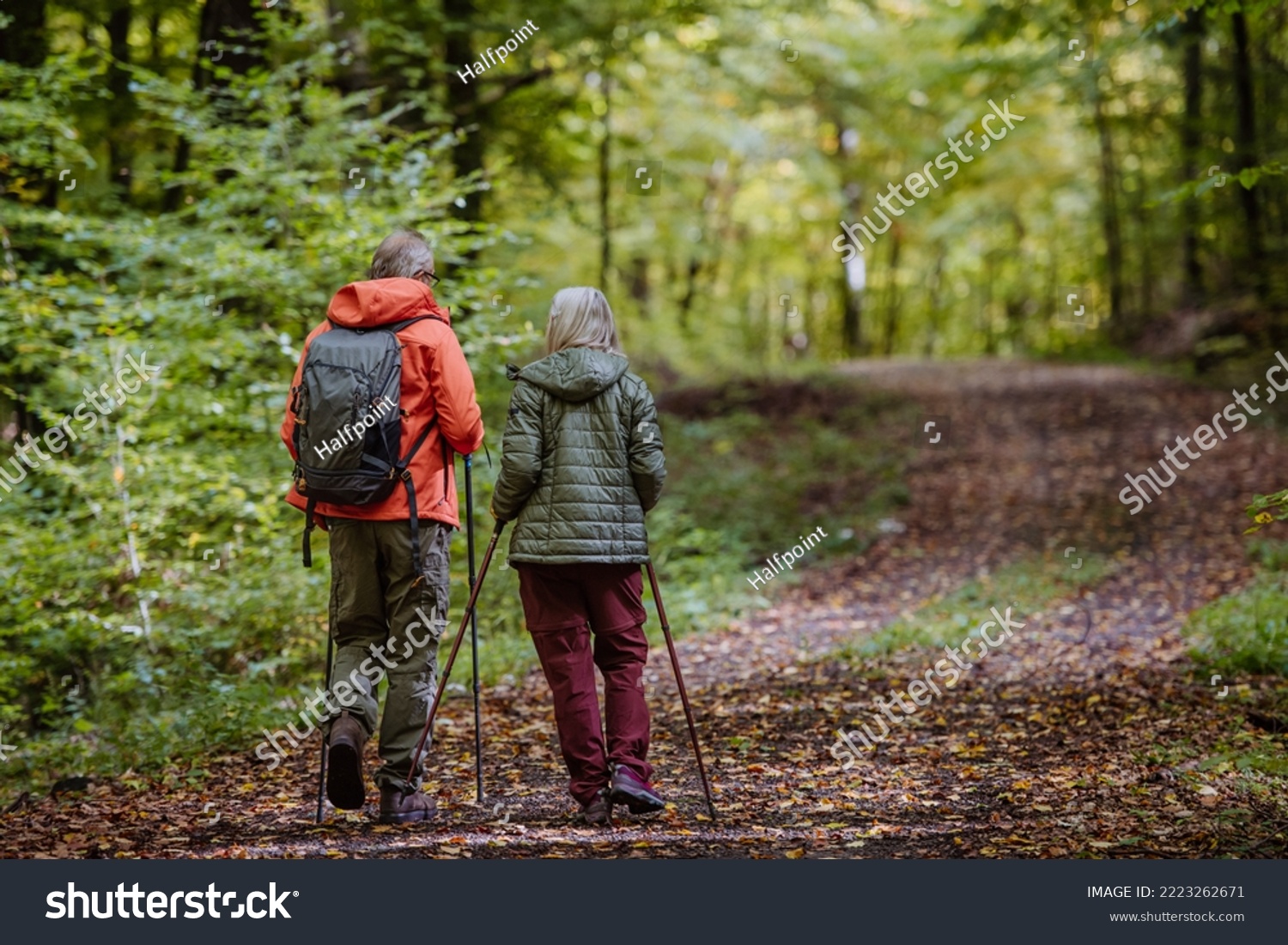 Clients walking together outdoors